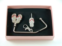 Chic Silver Flip Flop Gift Set